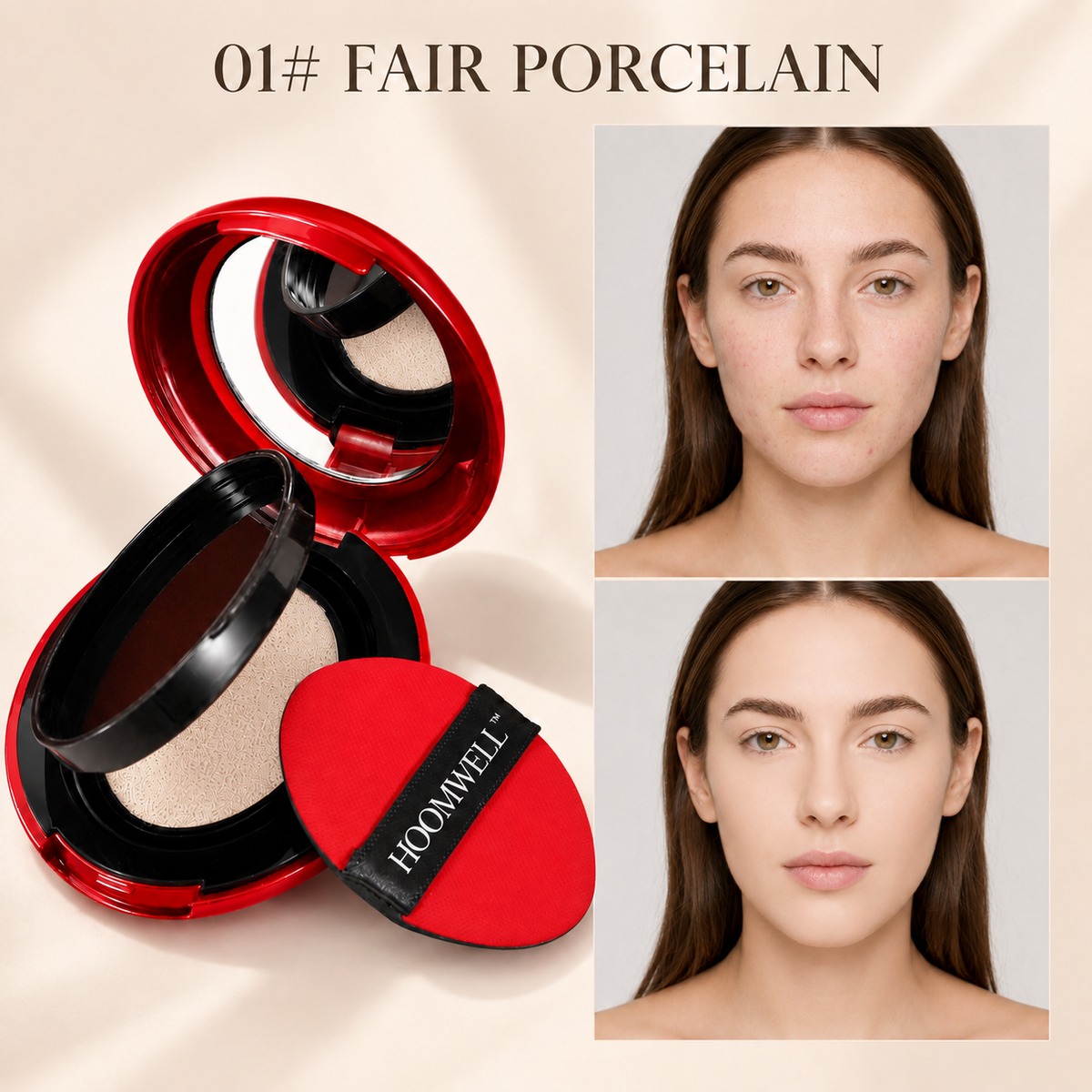5-Color Concealer Foundation With Cushion-Concealer Foundation