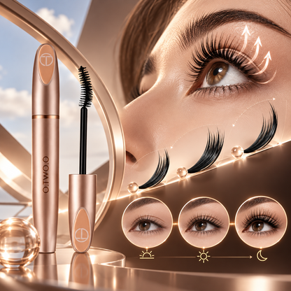 O.TWO.O long and thick mascara fiber paste is sweat-proof and does not smudge