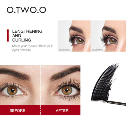 O.TWO.O long and thick mascara fiber paste is sweat-proof and does not smudge