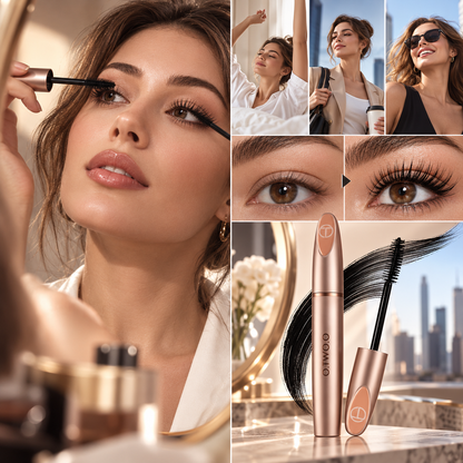 O.TWO.O long and thick mascara fiber paste is sweat-proof and does not smudge