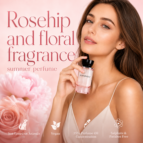 Rosehip and floral fragrance summer perfume